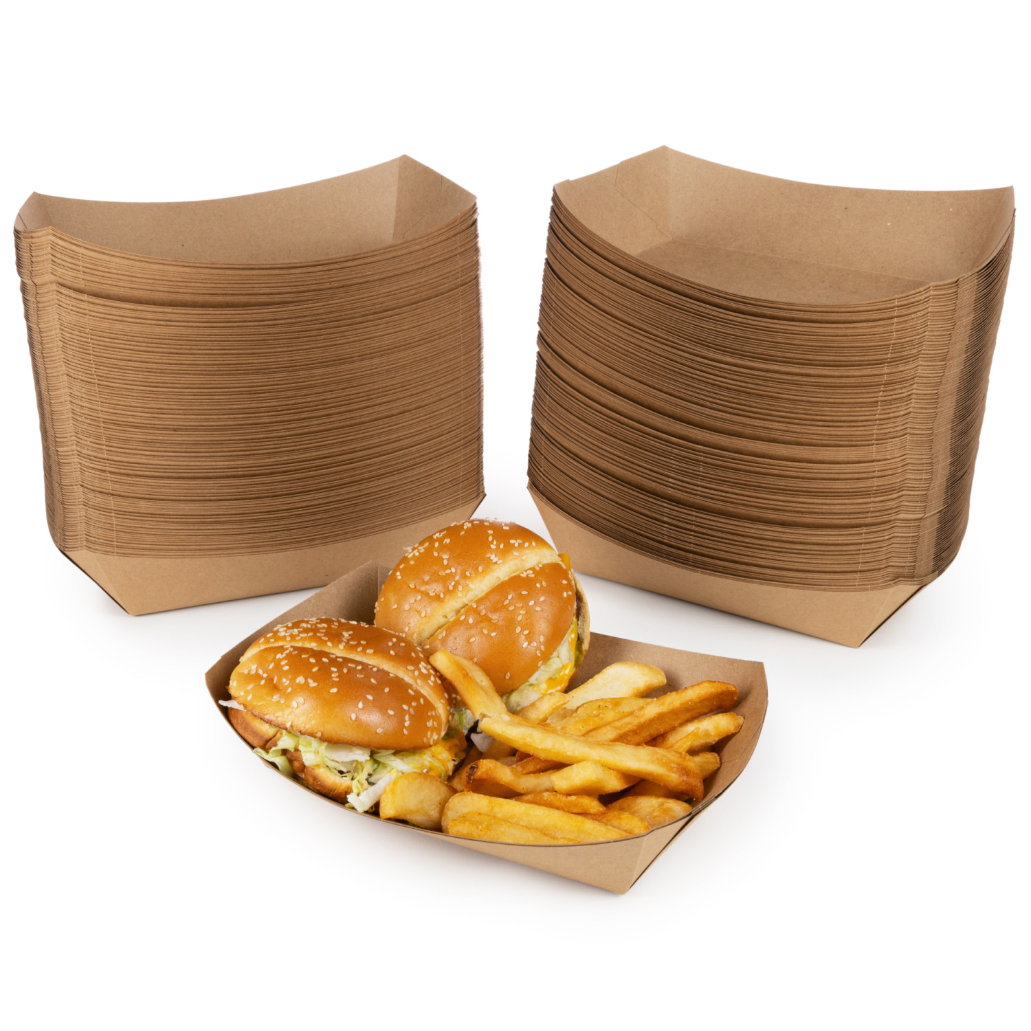 5 lb Kraft Paper Food Trays, Brown 5 lb Kraft Paper Food Trays, Brown 2